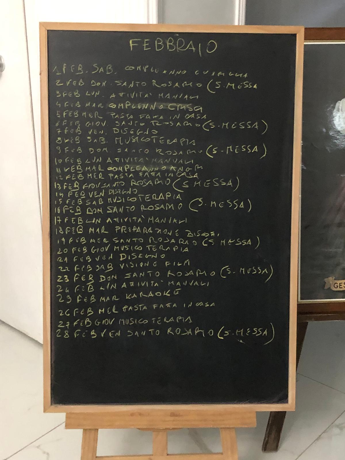 Calendario animazione febbraio 2025